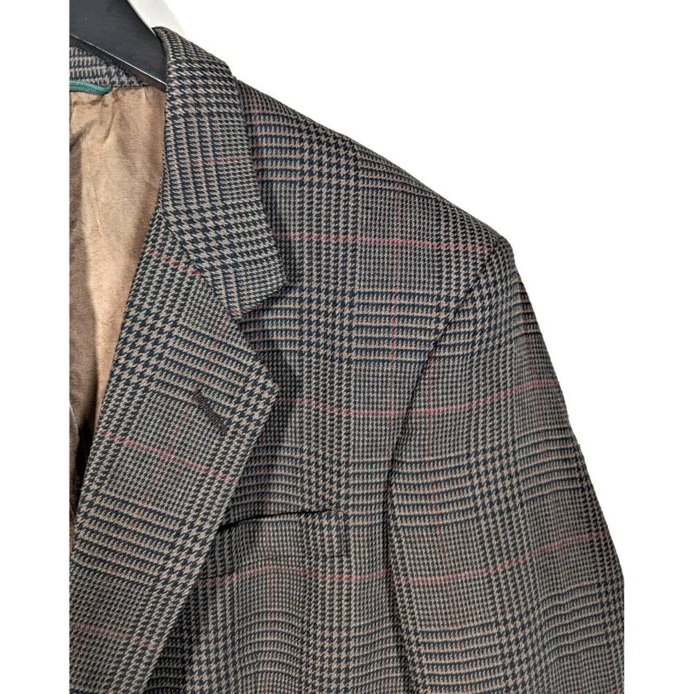 Vintage Christian Dior Monsieur Jacket 42L Wool Silk Blazer Sportscoat Tweed